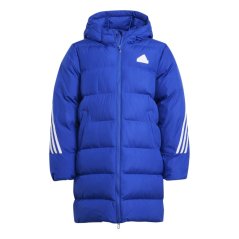 adidas Kids' Future Icons Hooded Long Sleeve Puffer Jacket Semi Blue