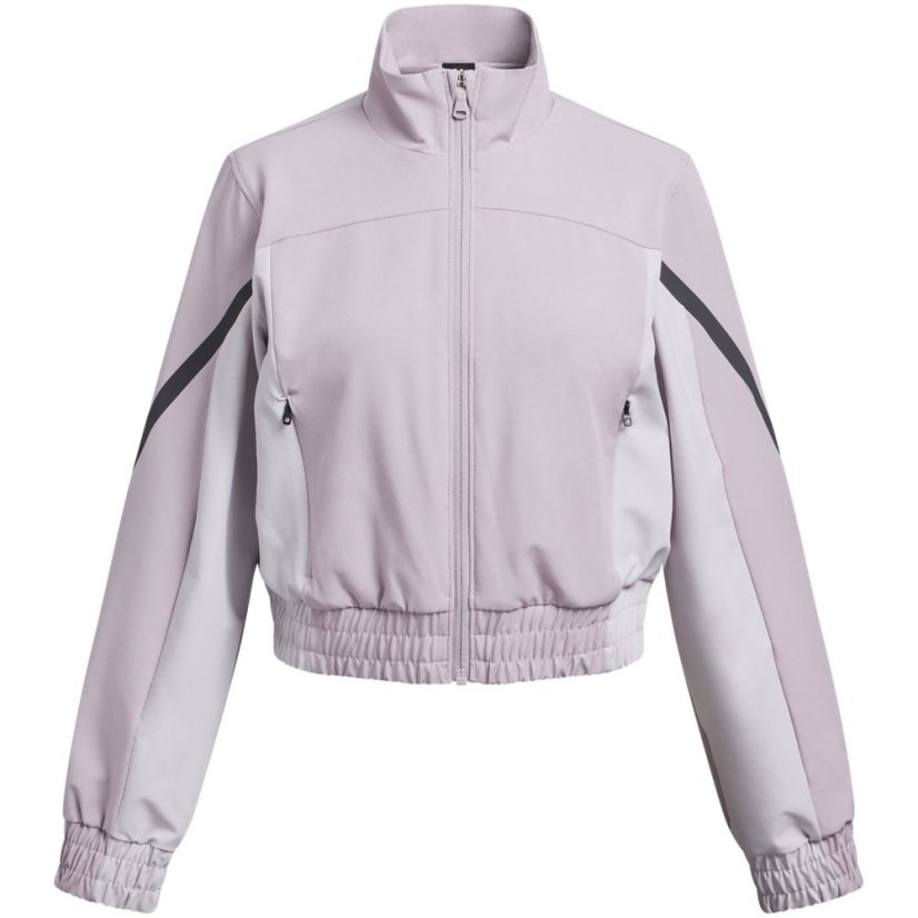 Under Armour Kids' Unstoppable Cropped Moisture-Wicking Performance Training Jacket Gray