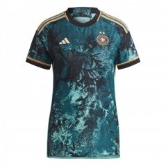 adidas Germany Authentic Away Shirt 2023 2024 Womens Teal