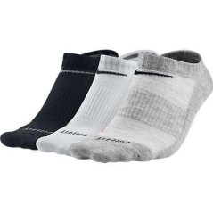 Nike 3Pack Dri-Fit Non Cushion No Show Socks Black/Grey/White