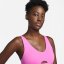 Nike Pro Indy Plunge Women's Medium-Support Padded Sports Bra Playful Pink