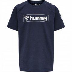 Hummel Box T Shirt Junior Boys Black Iris