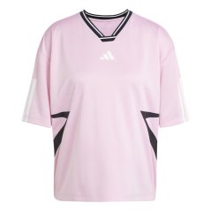 adidas Tiro Cut 3-Stripes Colorblock Boyfriend T-Shirt True Pink