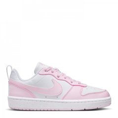 Nike Court Borough Low 2 SE Big Kids' Shoes White/Pink