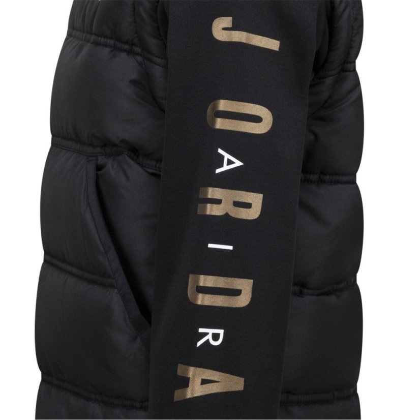 Air Jordan Kids' Lightweight Quilted Puffer Jacket Black/Gold