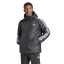 adidas 3 Stripe Essential Hooded Jacket Mens Black