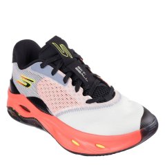 Skechers Durable Stability Mesh Comfort Coll High-Top Trainers Mens White/Orange