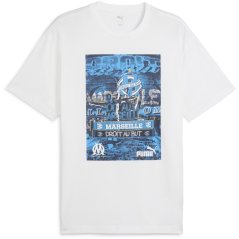 Puma Mens Olympique Marsielle t-shirt White/Navy