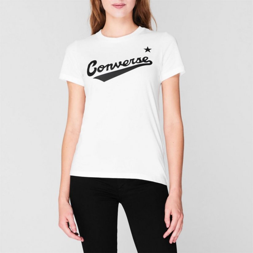 Converse Nova Logo dámske tričko White