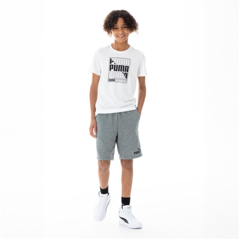 Puma Logo T-shirt Juniors White Graphic