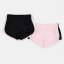 Reebok Kids' Black Jersey Jogger Shorts Pink Lady