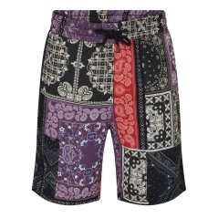 Criminal Damage Men's Bandana Fleece Jogger Shorts Multi