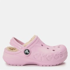Crocs Kids' Baya Lined Mule Slippers Ballerina Pink