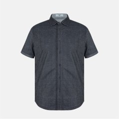 Firetrap Men's Short-Sleeve Plain Shirt Grey