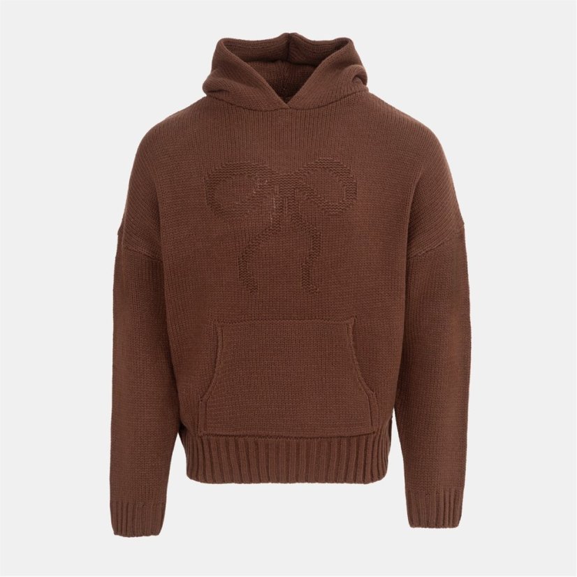 Miso Miso Bow Knit Hood Ld54 Brown