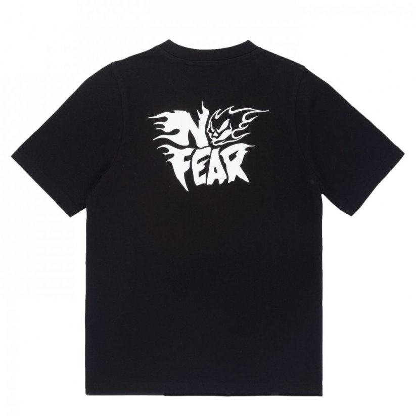 No Fear New Graphic T Shirt Junior Boys Blk Fireball