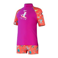 Speedo Kids' Short Sleeve Performance Gym Top Purple/Pink