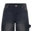 Fabric Baggy Jeans Ld Black