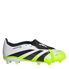 adidas Predator League Fold-Over Tongue Childrens Firm Ground Football Boots White/Blk/Lemon