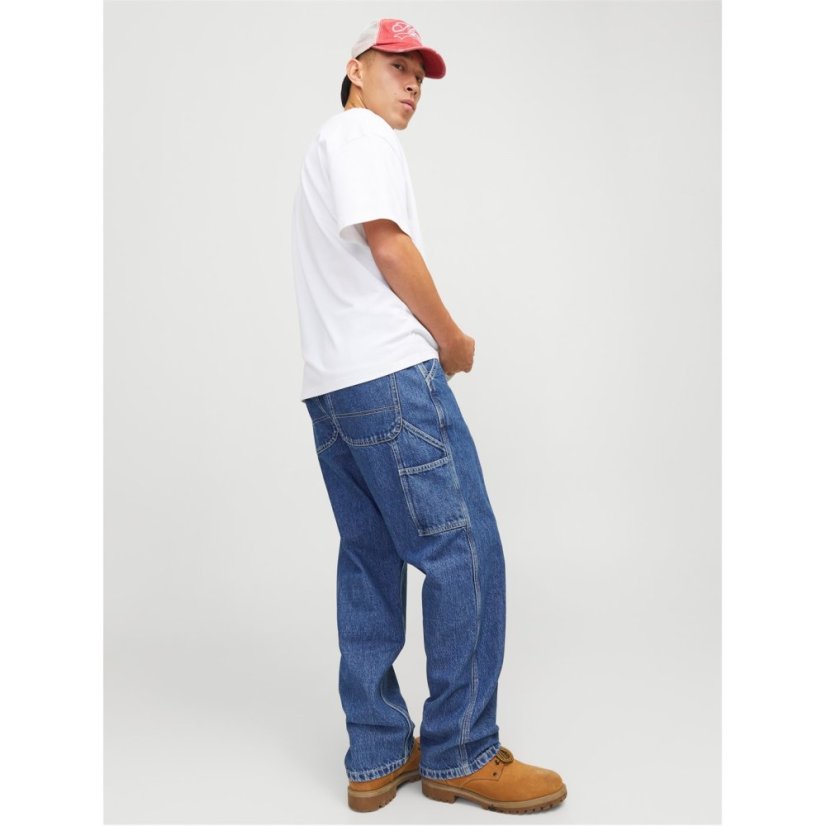 Jack and Jones Men's Alex Carp Carpenter Jeans Blue Denim