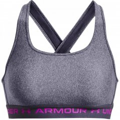 Under Armour Armour Medium Support Crossback Bra Womens Purple/Grey