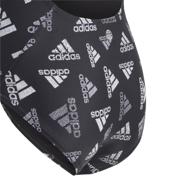adidas Kids' Logo One Piece Swimsuit Black