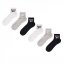 Reebok 6 Pair Sports Ankle Socks White/Grey/Black