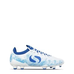 Sondico Blaze Firm Ground Football Boots White/Blue