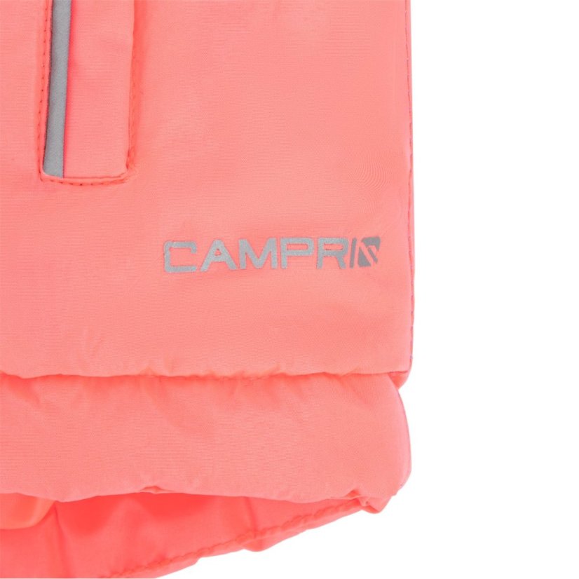 Campri Kids' Windproof Fleece Lined Long Sleeve Ski Jacket White/Pink