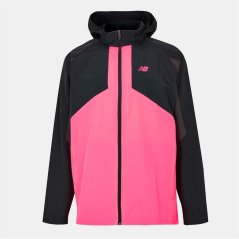 New Balance Men's Active Utility Woven Lightweight Performance Training Jacket Black/Pink