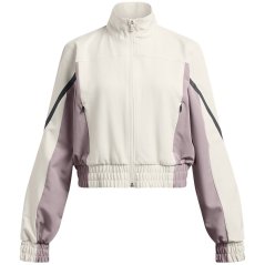 Under Armour Kids' Unstoppable Cropped Moisture-Wicking Performance Training Jacket White