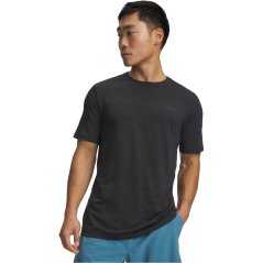 Under Armour Men's Seamless Camo Short Sleeve Performance Gym Top Ultimate Black