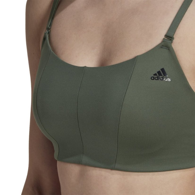 adidas Yoga Studio Light Support Sports Bra Womens Green