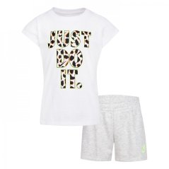 Nike Graphic Top and Shorts Set Infants Grey Heather