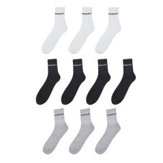 Donnay 10 Pack Quarter Socks Plus Size Multi Asst