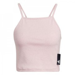 adidas Studio Lounge Rib Tank Top Womens Botanic Pink