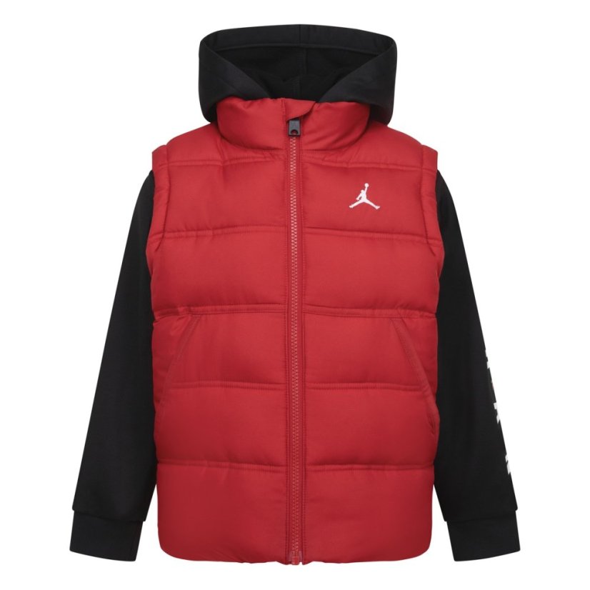 Air Jordan Kids' Lightweight Quilted Puffer Jacket Red/Black