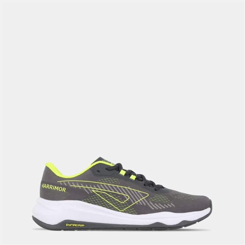Karrimor Tempo Running Trainers Mens Grey/Lime