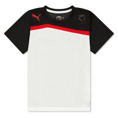 Puma Unisex Kids' King Training Short Sleeve Performance Gym Top White