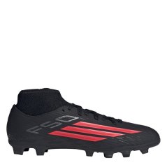 adidas Kids' F50 Club Mid Cut F50 Firm Ground Football Boots Black/Red