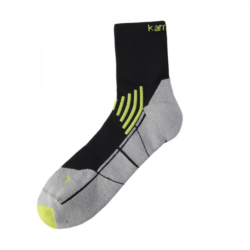 Karrimor Marathon Running Socks Mens Black/Lime/Grey