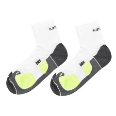 Karrimor Dri Skin 2 Pack Running Socks Mens White/Fluo