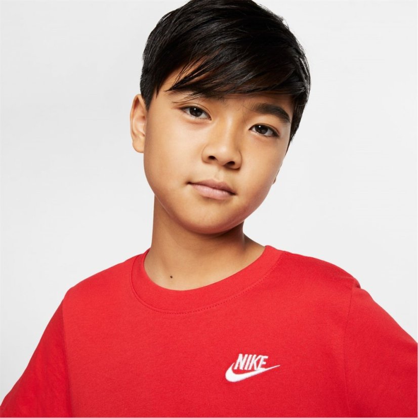 Nike Futura T Shirt Junior Boys Red/White