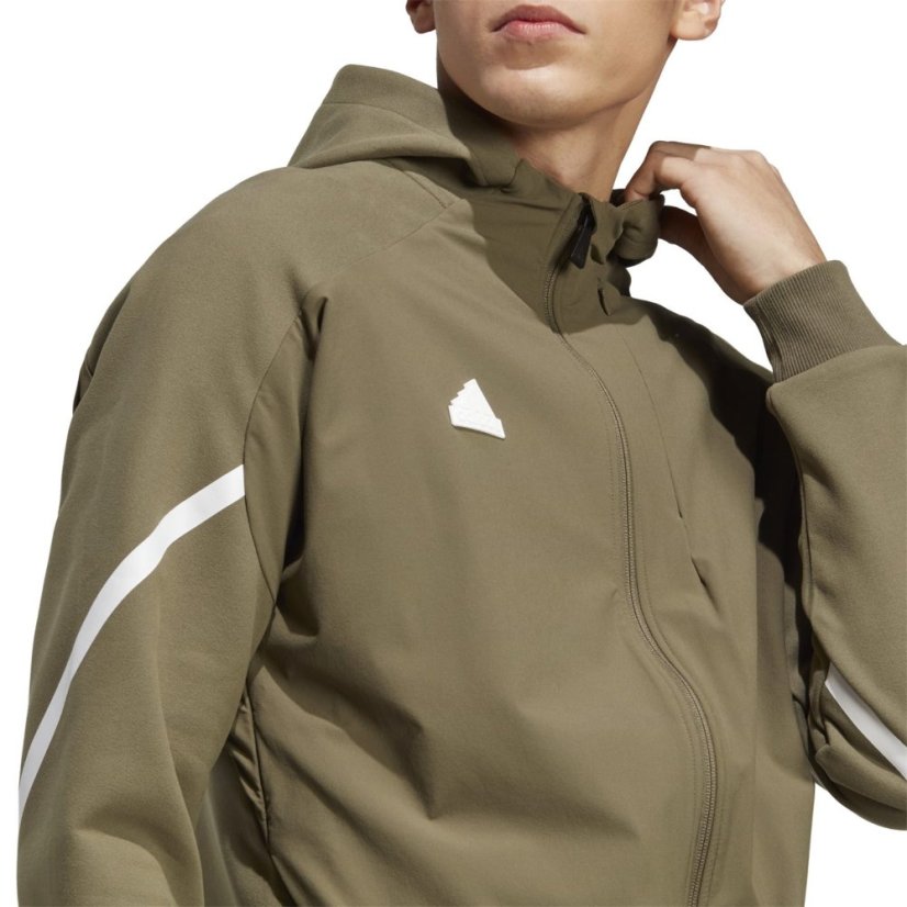 adidas Designed 4 Gameday Premium Full-Zip Track Top Mens Tracksuit Olive