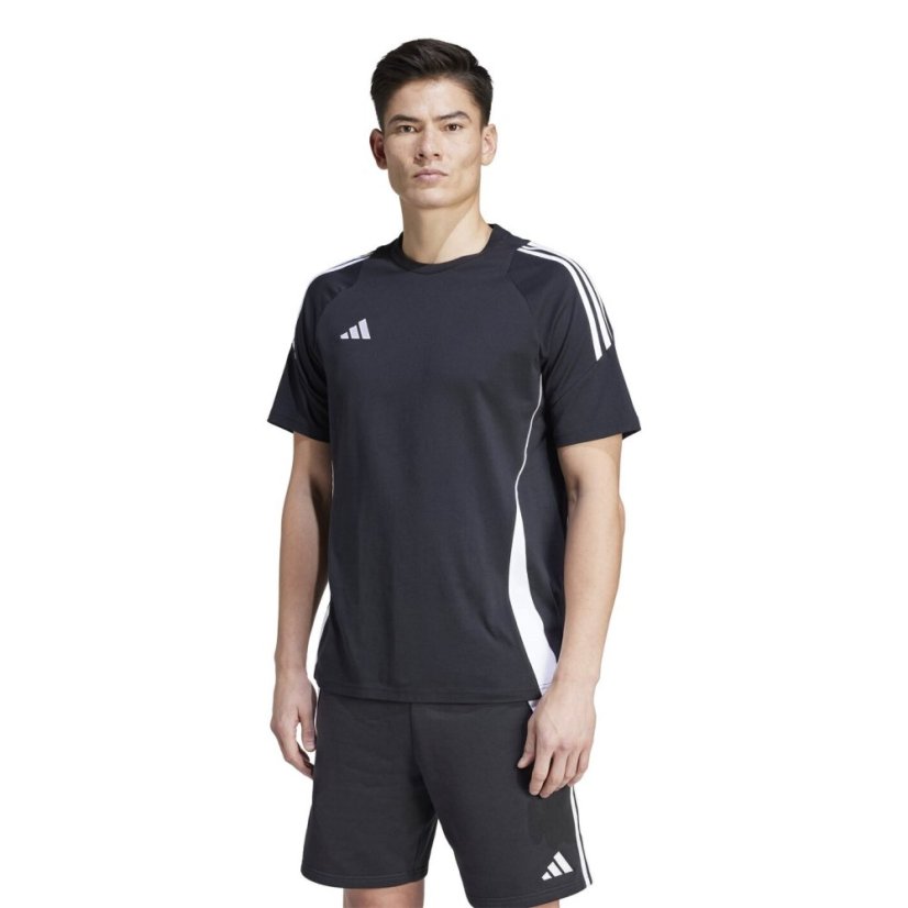 adidas Tiro 24 Sweat pánske tričko Black/White