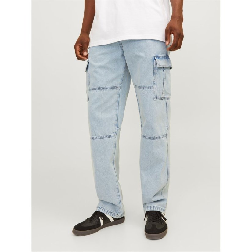 Jack and Jones Men's Eddie Wade Straight Leg Jeans Blue Denim