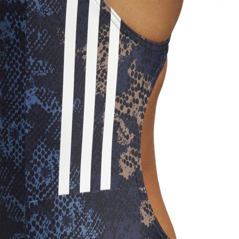 adidas 3-Stripes Graphic Swimsuit Womens Violet/Pulse