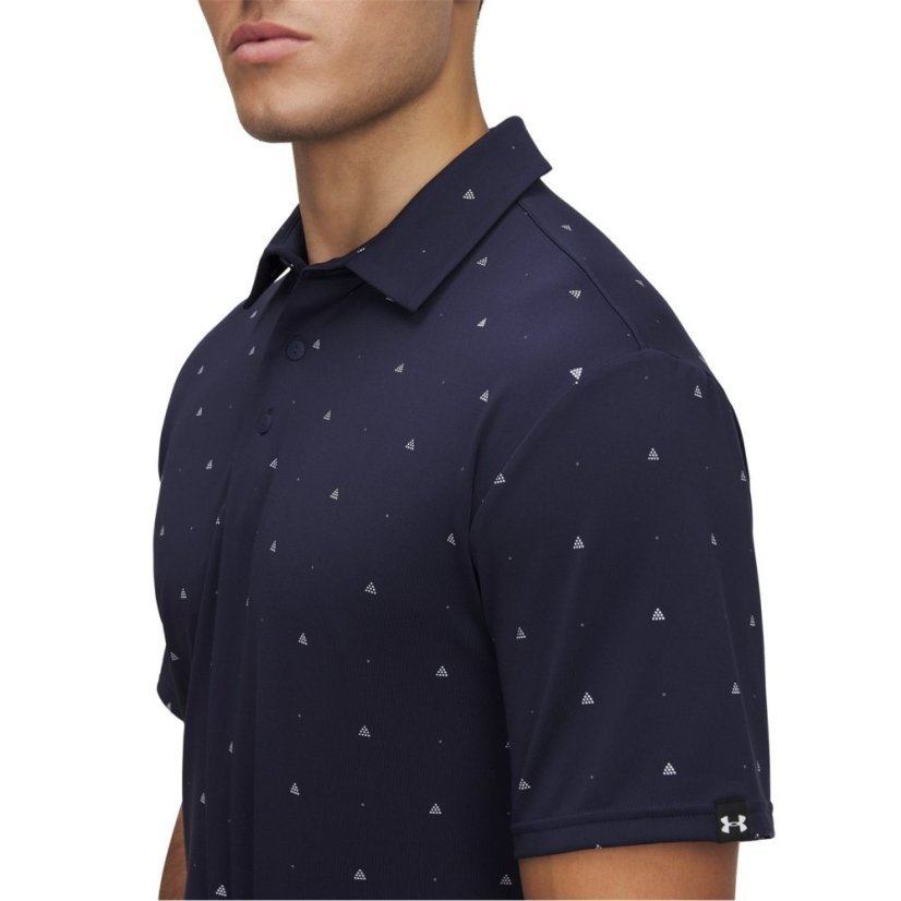 Under Armour Men's Printed Short-Sleeve Performance Polo Shirt Blue