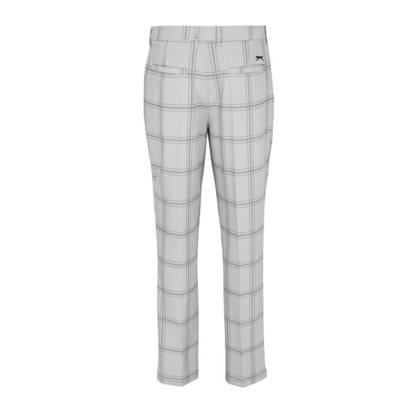 Slazenger Check Golf Trousers Mens Grey