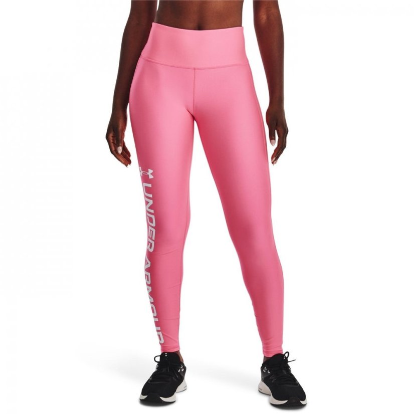 Under Armour Branded Fitness Leggings Womens Pink